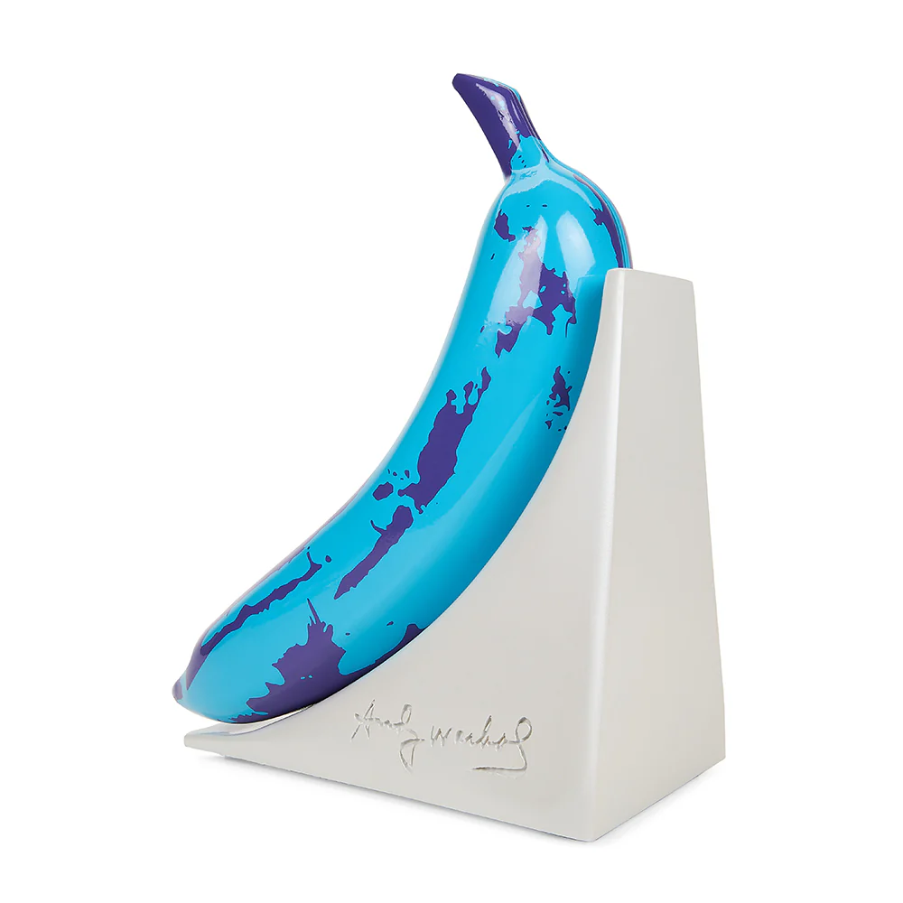 Andy Warhol 10” Lustre Gloss Resin Bookends - Blue Banana - Image 7