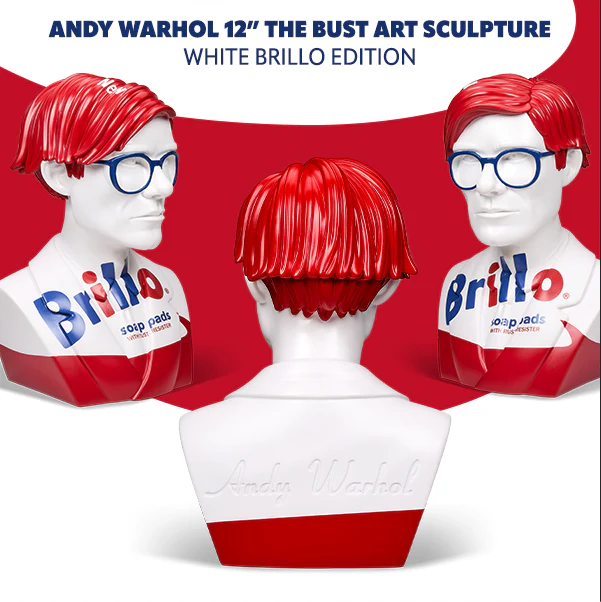 Andy Warhol The Bust 12" Art Sculpture - White Brillo Edition (Limited Edition of 300) - Image 3