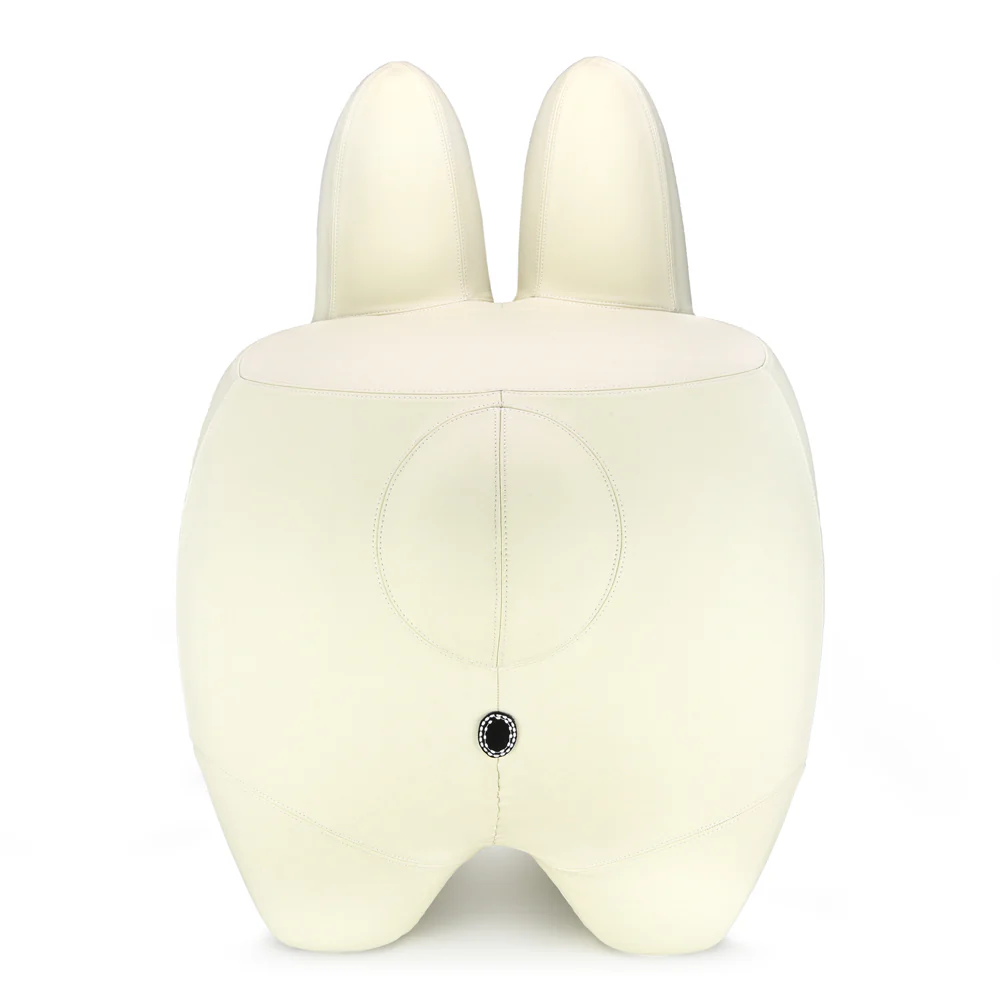 Kidrobot Leather Happy Labbit Stool  - Virgin White Edition - Image 3