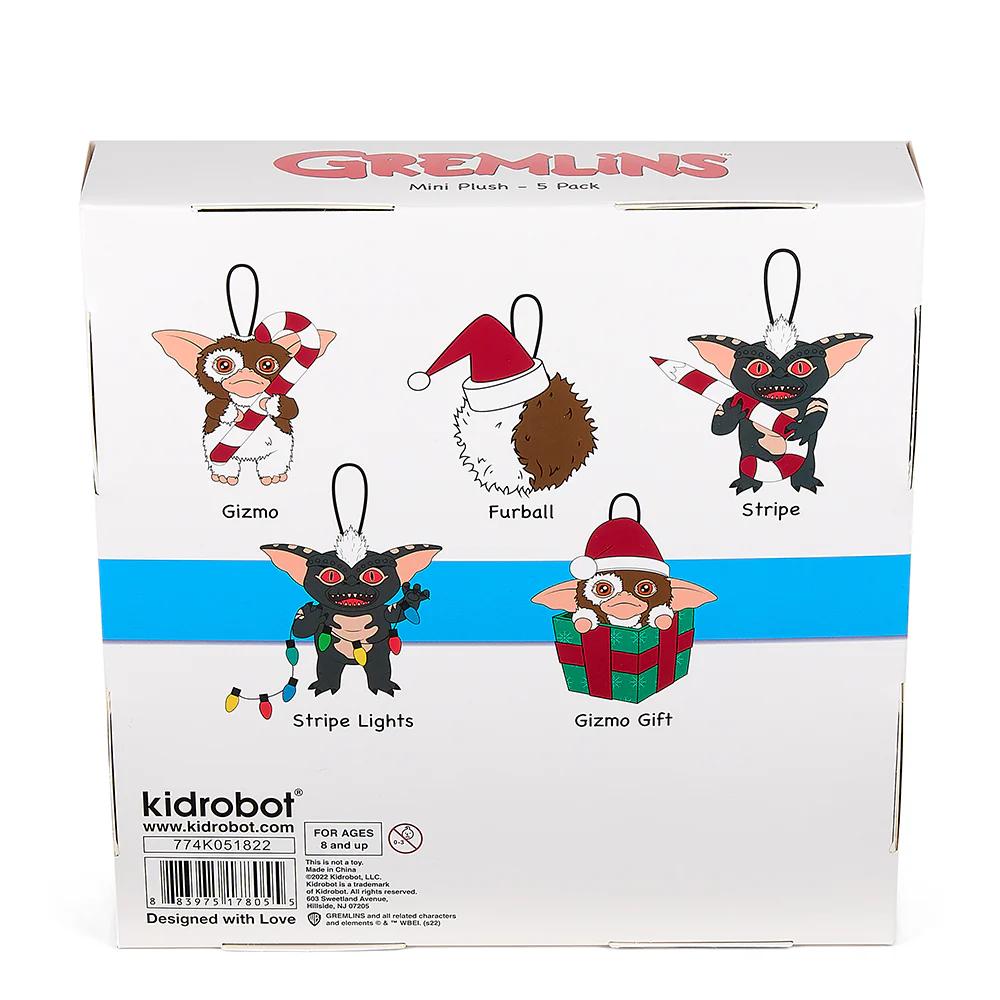 Gremlins 3" Plush Holiday Ornament 5-Pack Set by Kidrobot - Image 5