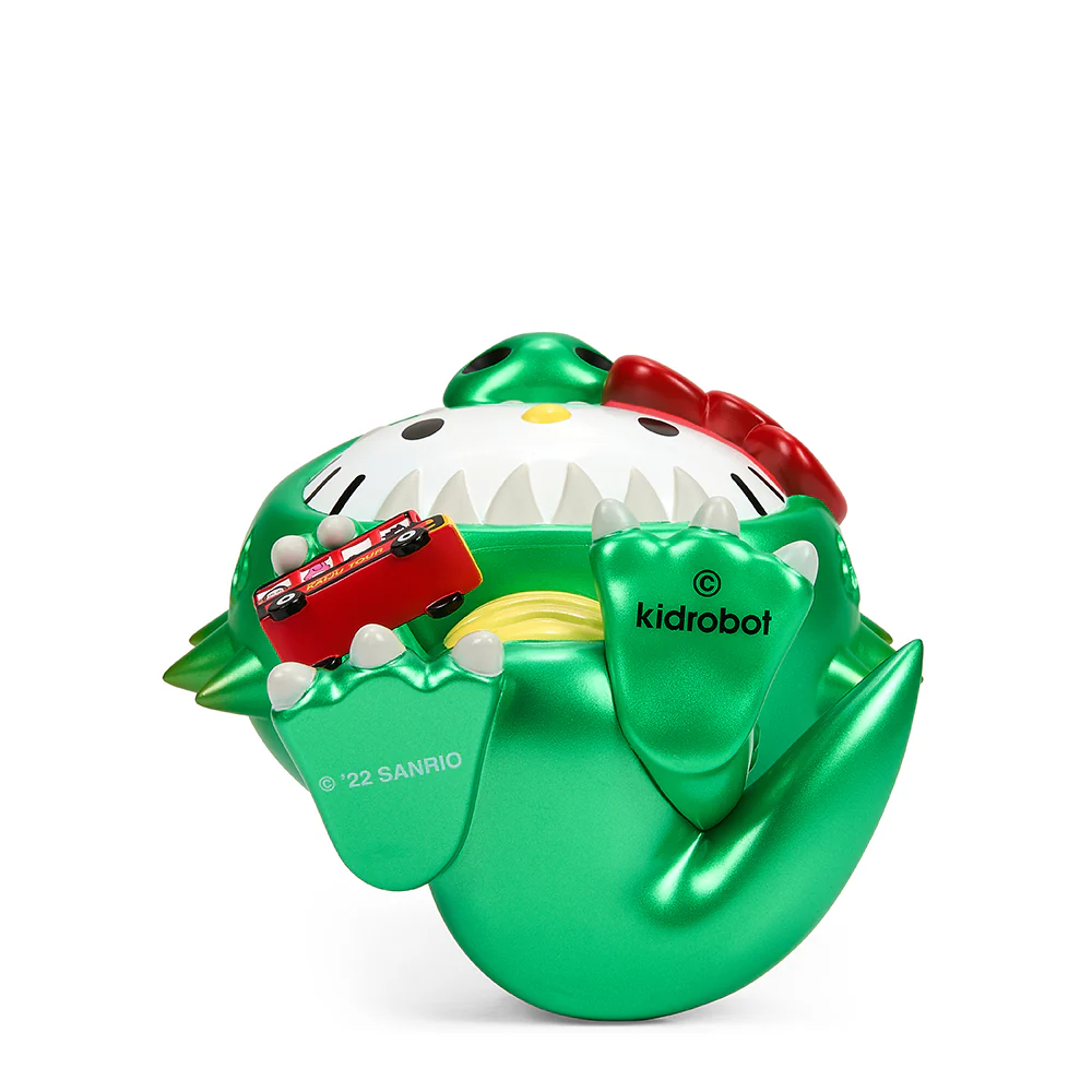 Hello Kitty® Kaiju Cosplay 8" Vinyl Art Figure - Metallic Green Edition - Image 10