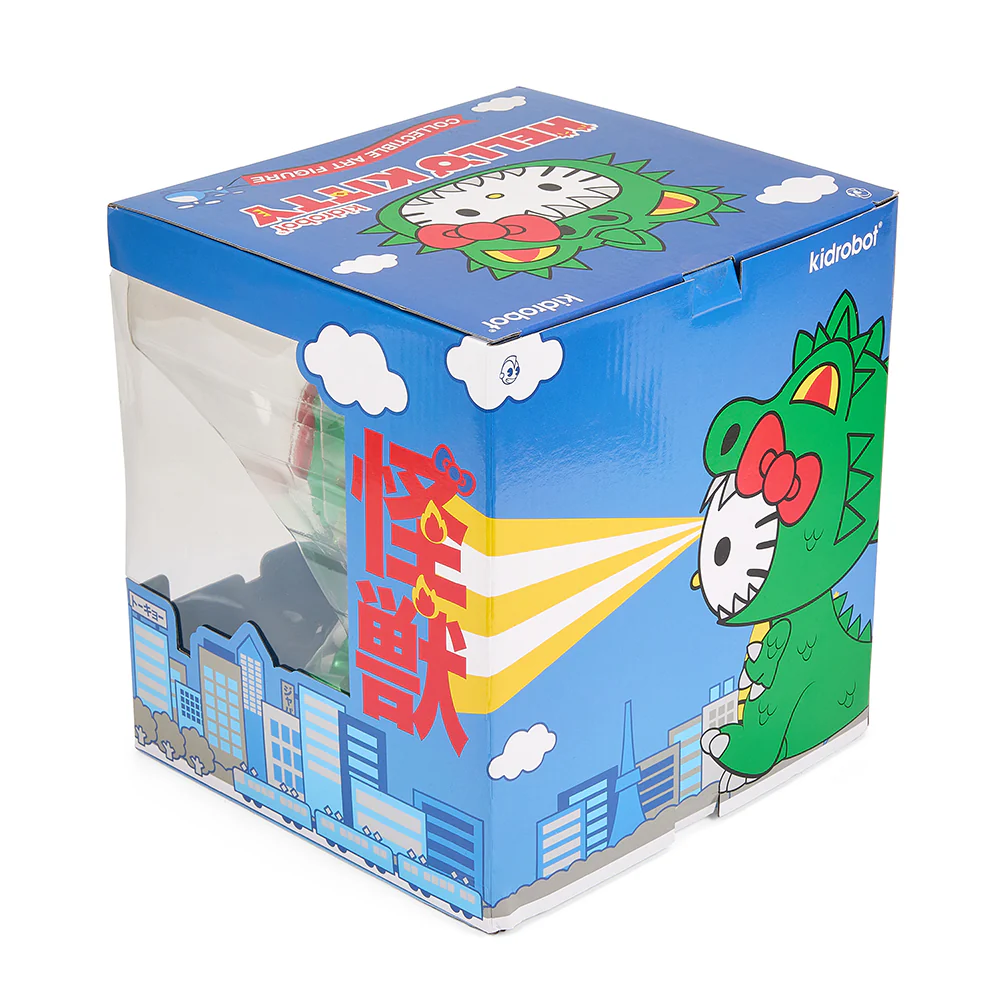 Hello Kitty® Kaiju Cosplay 8" Vinyl Art Figure - Metallic Green Edition - Image 16