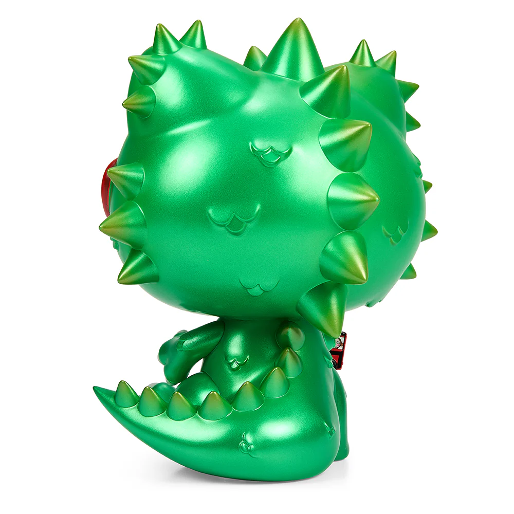 Hello Kitty® Kaiju Cosplay 8" Vinyl Art Figure - Metallic Green Edition - Image 5