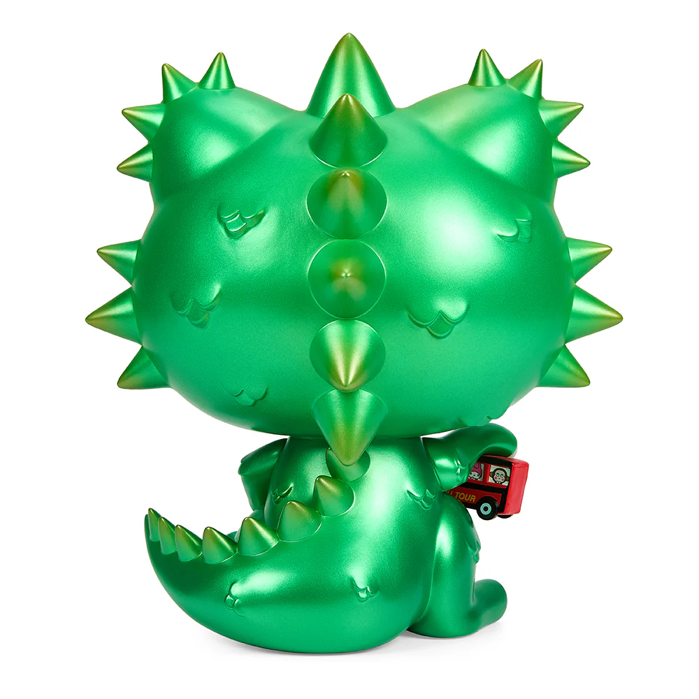 Hello Kitty® Kaiju Cosplay 8" Vinyl Art Figure - Metallic Green Edition - Image 6