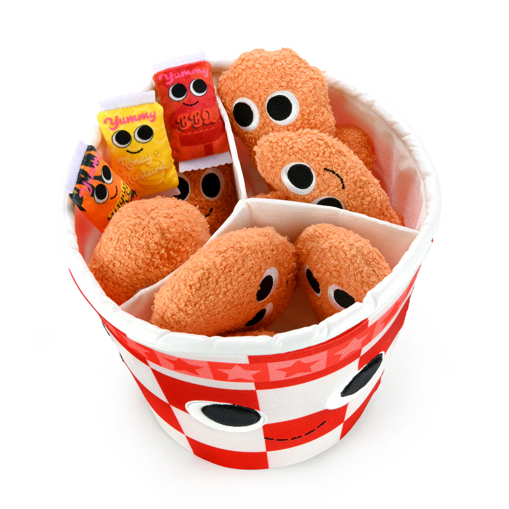 Yummy World Bertha Bucket of Fried Chicken Interactive Plush - Image 3