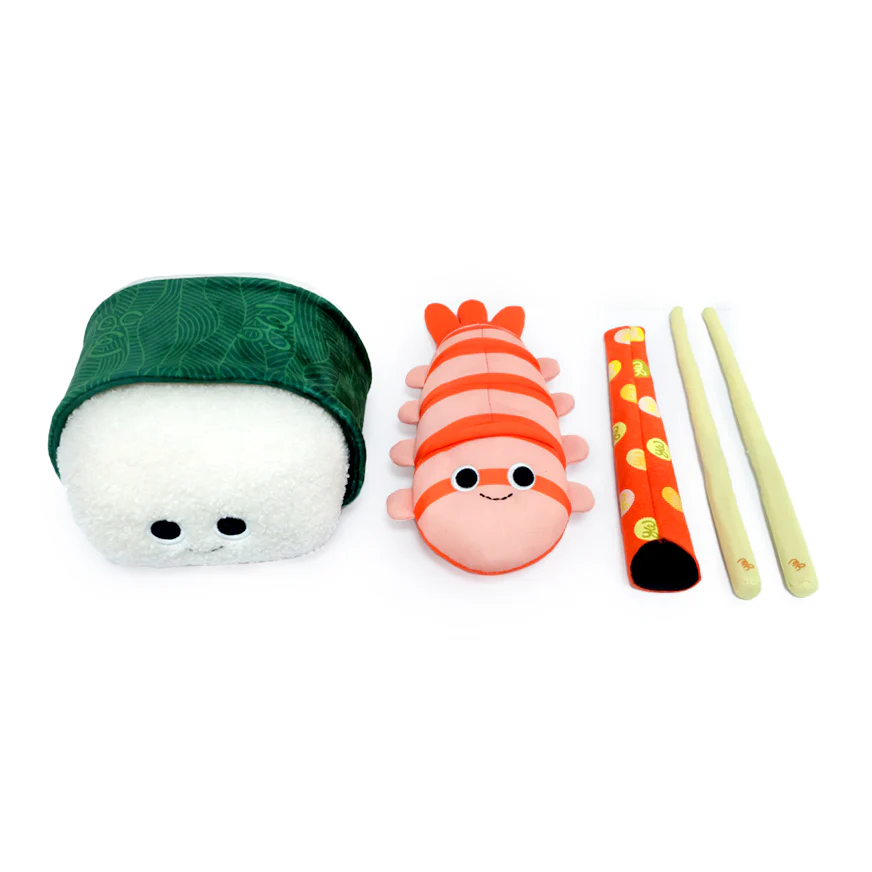 Yummy World Bubba the Shrimp Nigiri Sushi Interactive Plush - Image 3